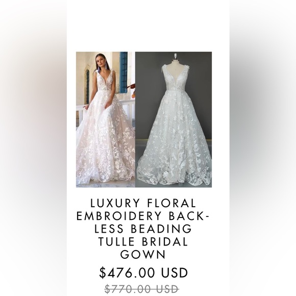 Brand new wedding dress !   Tag still on. Never worn! - Picture 4 of 4